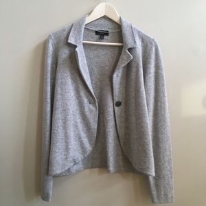 Charter Club- grey 💯% cashmere sweater blazer, M